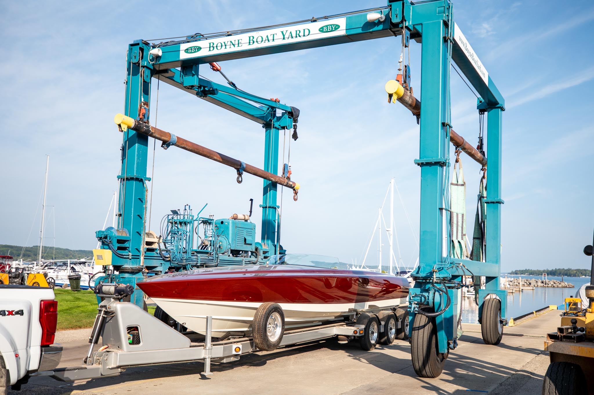 VZ on the boat lift