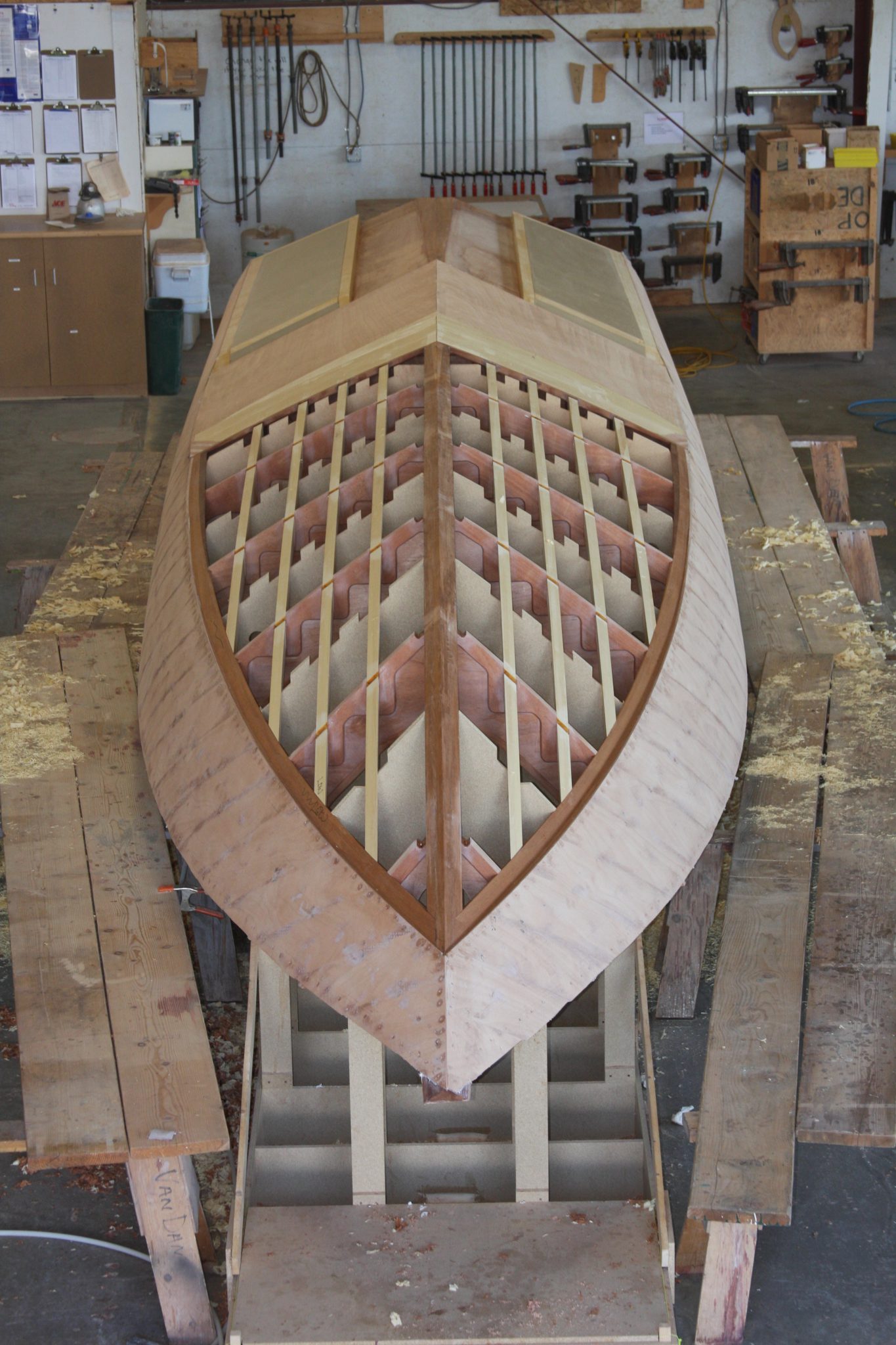 Planking being added to hull of VZ