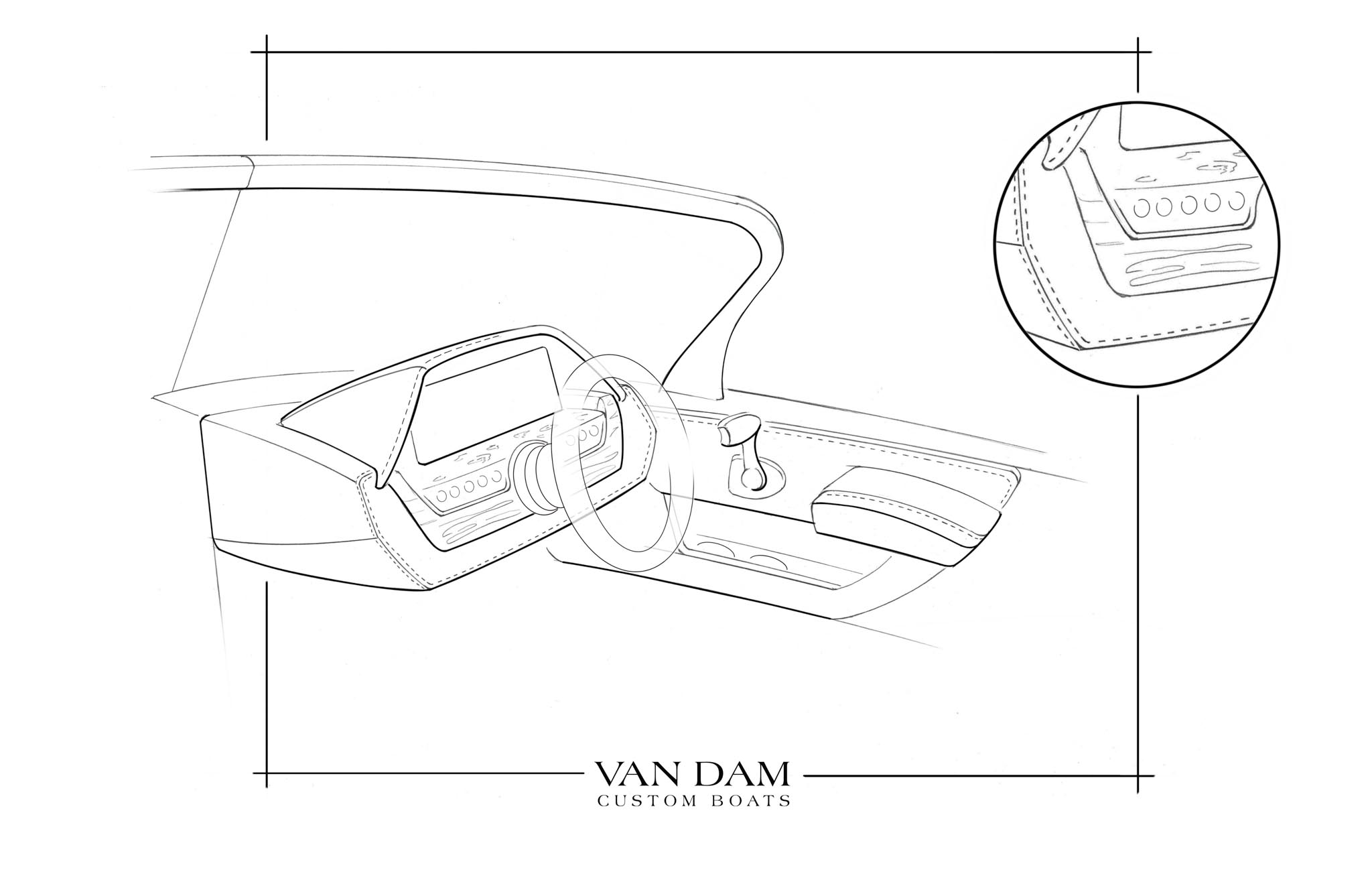 Sketch of Arline's helm